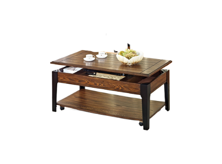 Brown and Black Lift-Top Coffee Table
