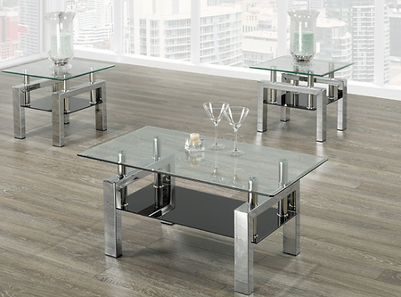 Alternative view of Modern Glass Coffee Table Set