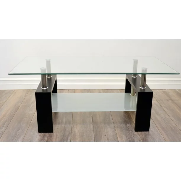 Modern Glass Coffee Table Set - Image 2