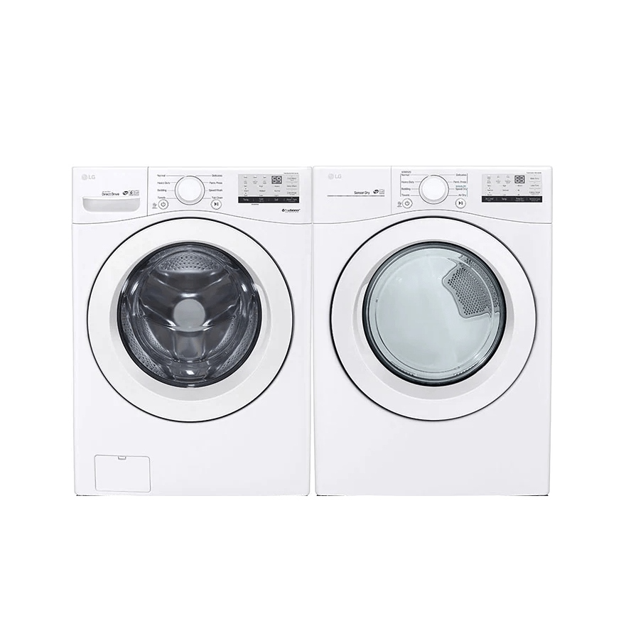 LG WM3400CW & DLE3400W Washer Dryer - Image 2