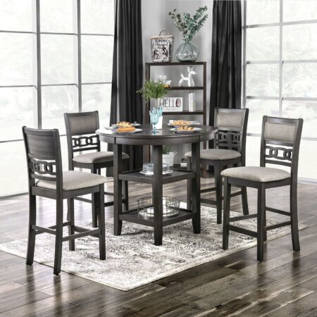 5 Piece Counter Height Set - GREY