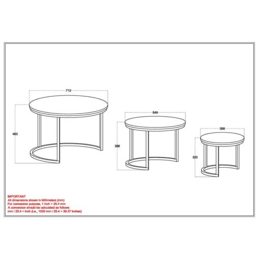 Alternative view of Darsh 3pc Coffee Table Set in Natural and Black
