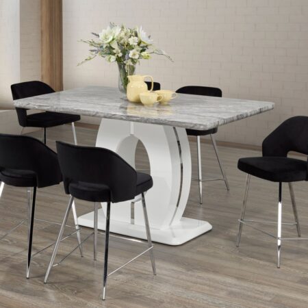 7-Piece Counter Height Set - BLACK