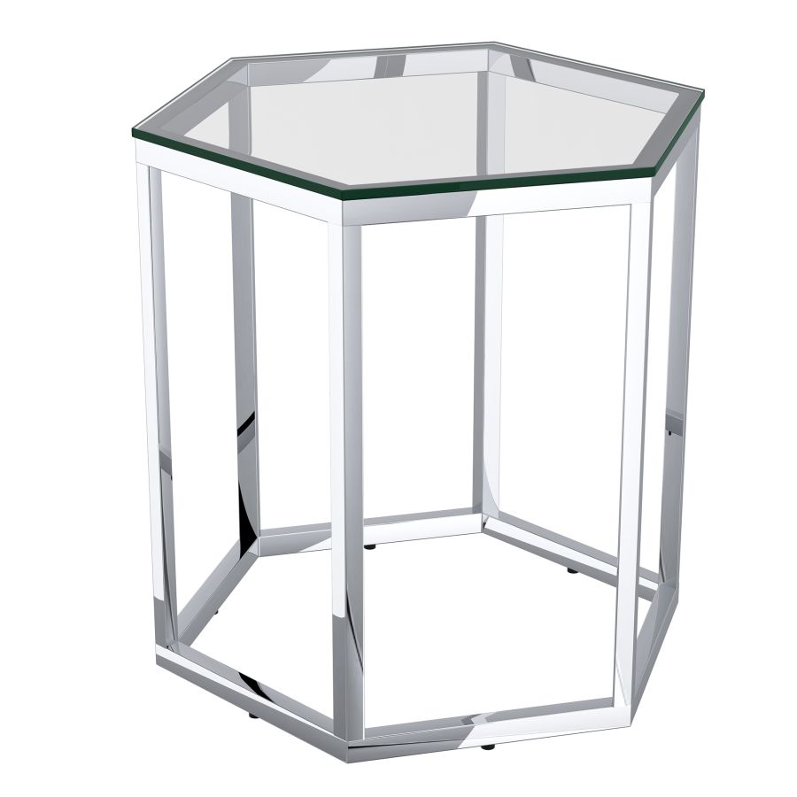 Fleur 4pc Accent Table Set in Silver - Image 6