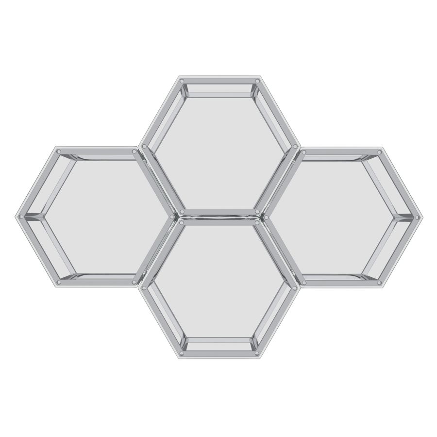 Fleur 4pc Accent Table Set in Silver - Image 3