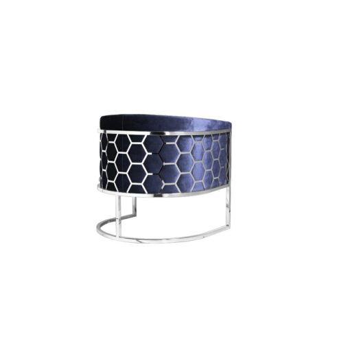 Alternative view of HONEYCOMB Accent Chair Blue velvet