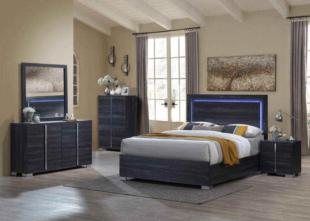 8pc Bedroom Set with 10 inch memory foam