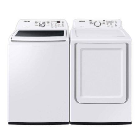 Samsung WA44A3205AW & DVE45T3200W Washer Dryer