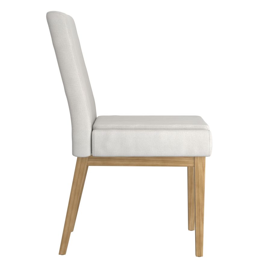 Cortez Dining Chair, Set of 2, in Beige Fabric and Natural - Image 6