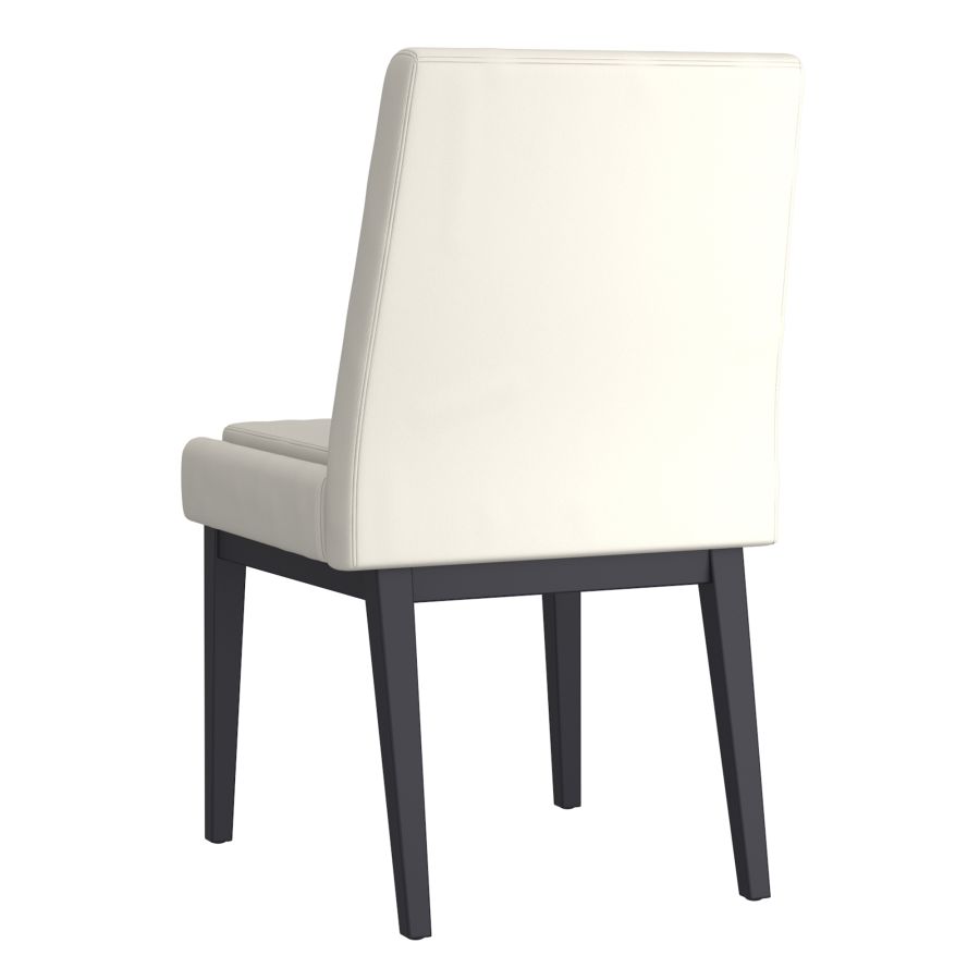 Cortez Dining Chair, Set of 2, in Beige Faux Leather and Black - Image 7