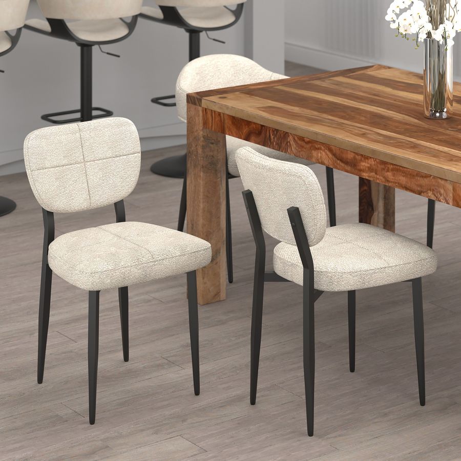 Zeke Dining Chair, Set of 2, in Beige and Black - Image 8