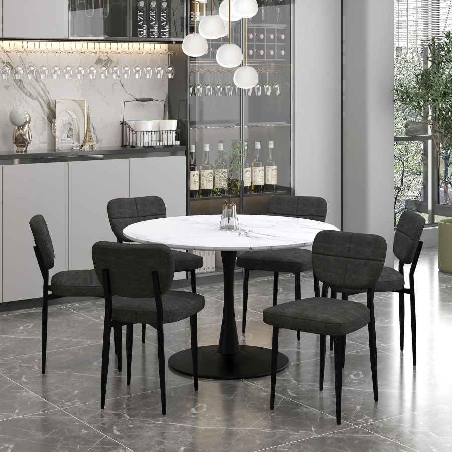 Zeke Dining Chair, Set of 2, in Charcoal and Black - Image 8