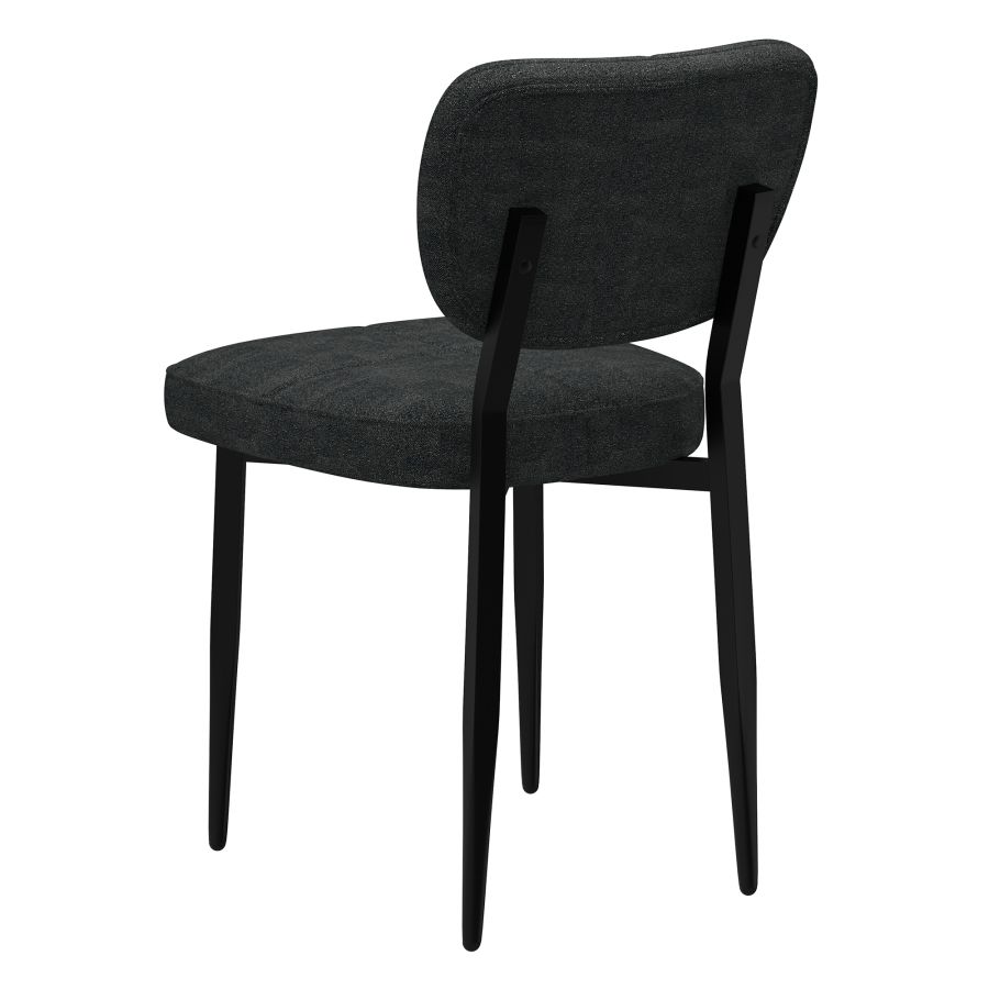 Zeke Dining Chair, Set of 2, in Charcoal and Black - Image 7