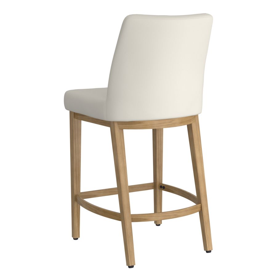Jace 26" Counter Stool, Set of 2, in Beige Fabric and Natural - Image 7