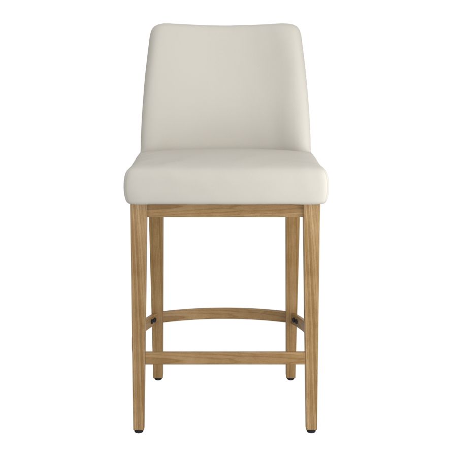 Jace 26" Counter Stool, Set of 2, in Beige Fabric and Natural - Image 5