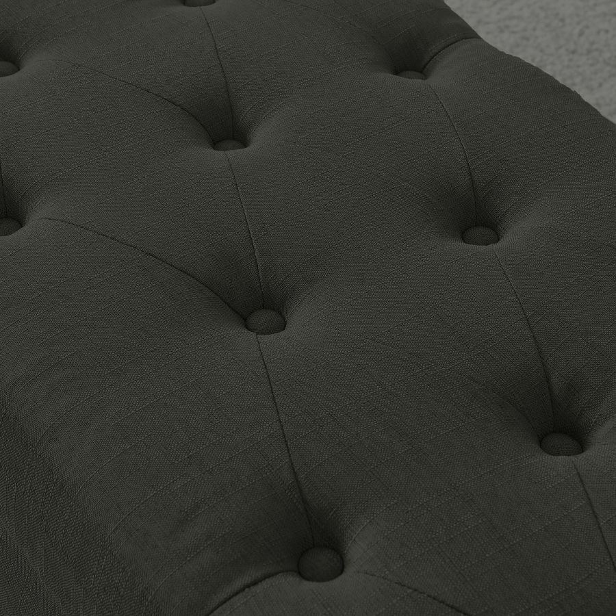 Harper Rectangular Storage Ottoman Bench in Charcoal - Image 4