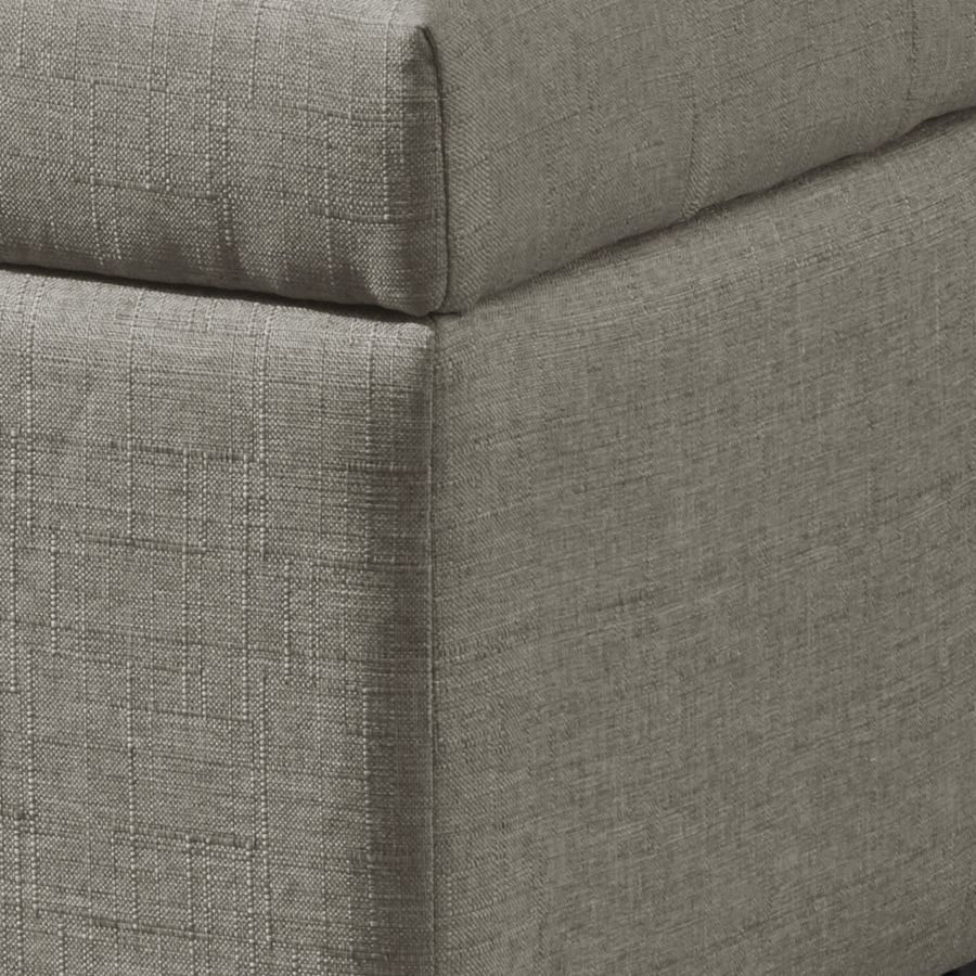 Harper Rectangular Storage Ottoman Bench in Light Grey - Image 6