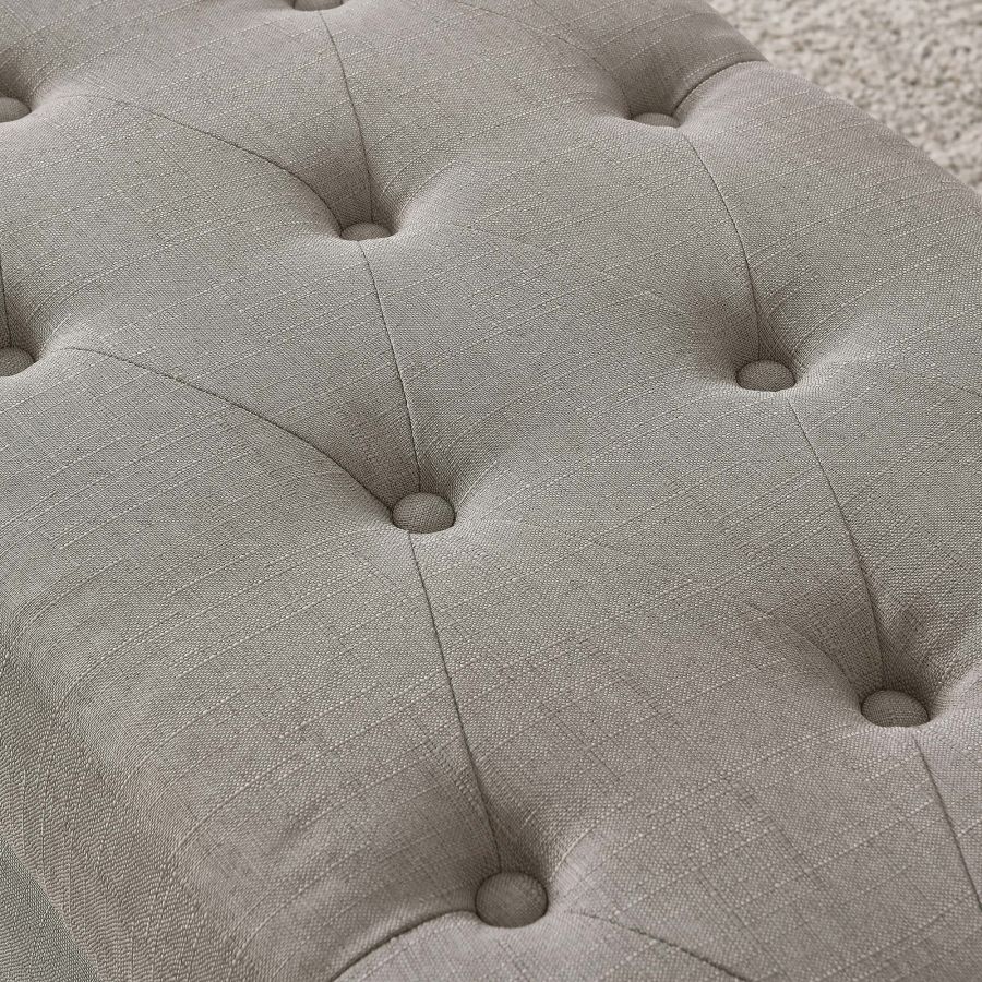Harper Rectangular Storage Ottoman Bench in Light Grey - Image 4