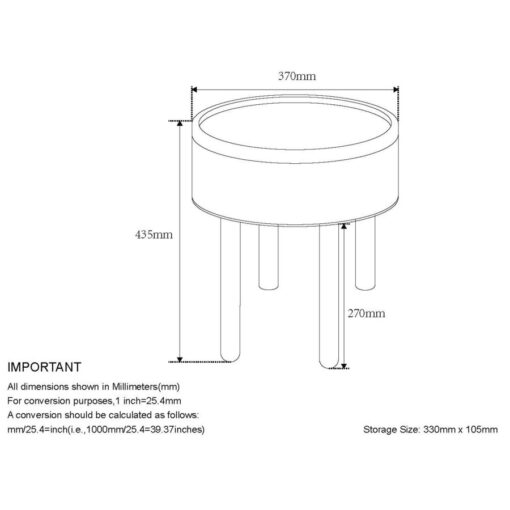 Alternative view of Polly Round Storage Ottoman with Tray in Beige and Natural