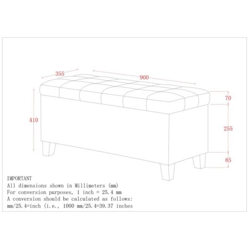 Alternative view of Lila Rectangular Storage Ottoman Bench in Beige