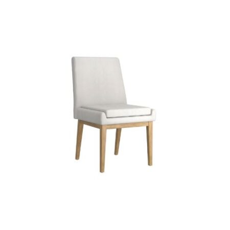 Cortez Dining Chair, Set of 2, in Beige Fabric and Natural
