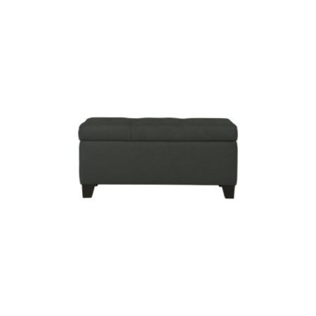Harper Rectangular Storage Ottoman Bench in Charcoal