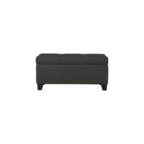 Harper Rectangular Storage Ottoman Bench in Charcoal