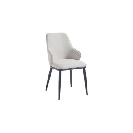 Kash Dining Chair, Set of 2, in Beige Fabric and Black