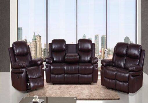 Nepal 3 Piece Air Leather Recliner Set
