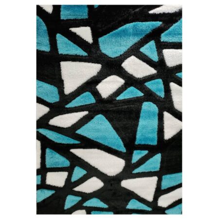 COLARADO SHAGGY P6096A BLACK-TURKUAZ