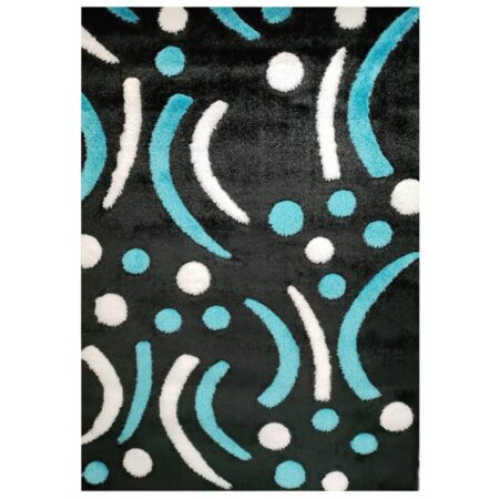 COLARADO SHAGGY P6098A BLACK-TURKUAZ