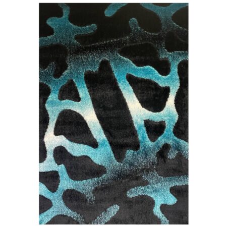 COLARADO SHAGGY P6169A BLACK-TURKUAZ
