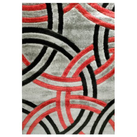 COLARADO SHAGGY P6097A GREY-RED