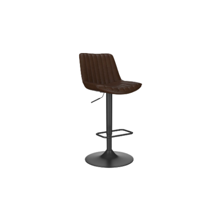 Kosi Adjustable Air-Lift Stool, set of 2, in Brown and Black