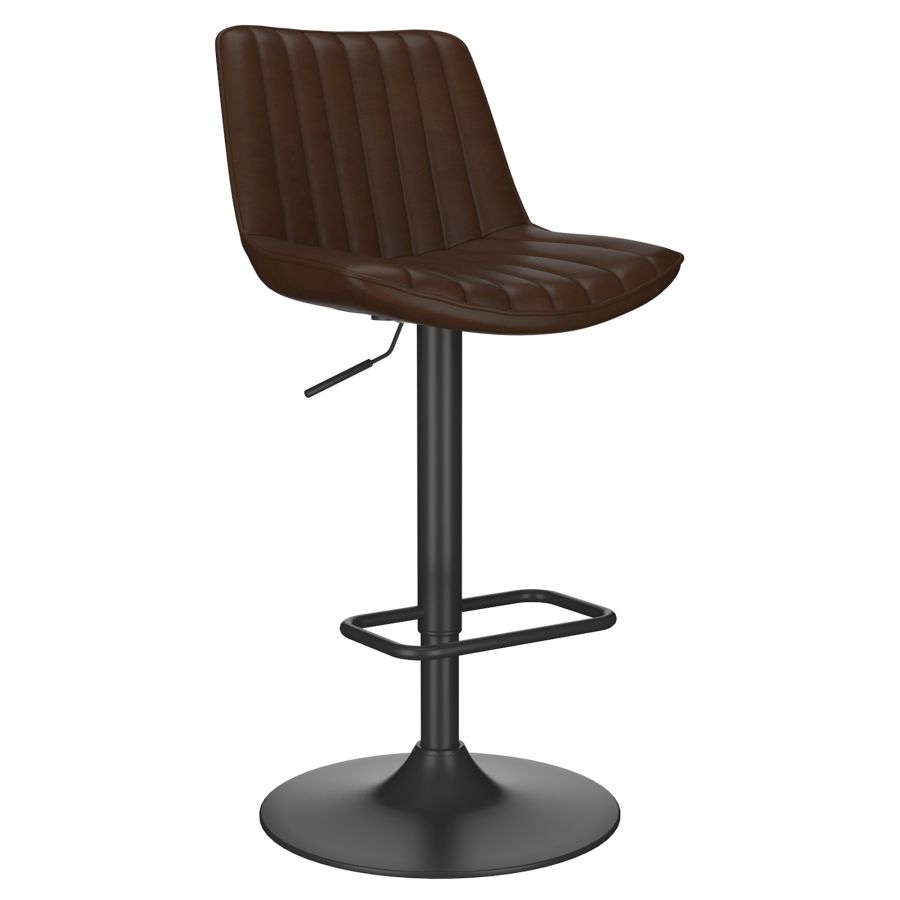 Kosi Adjustable Air-Lift Stool, set of 2, in Brown and Black - Image 9