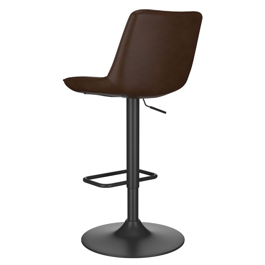 Kosi Adjustable Air-Lift Stool, set of 2, in Brown and Black - Image 7