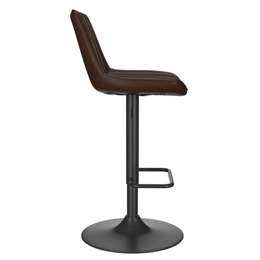 Kosi Adjustable Air-Lift Stool, set of 2, in Brown and Black - Image 6