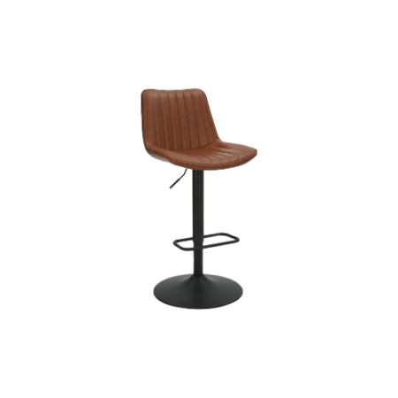 Kosi Adjustable Air-Lift Stool, set of 2, in Saddle and Black