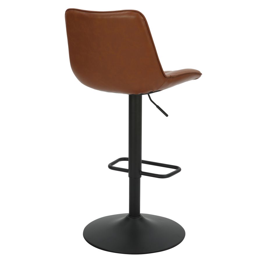 Kosi Adjustable Air-Lift Stool, set of 2, in Saddle and Black - Image 7