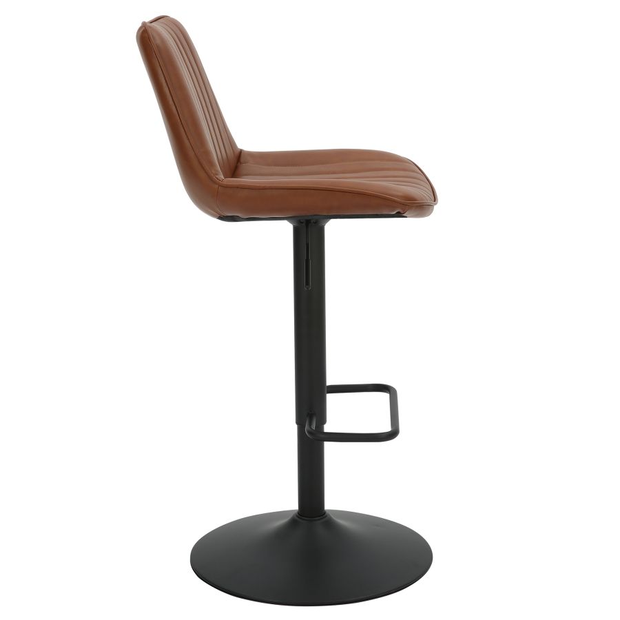 Kosi Adjustable Air-Lift Stool, set of 2, in Saddle and Black - Image 6