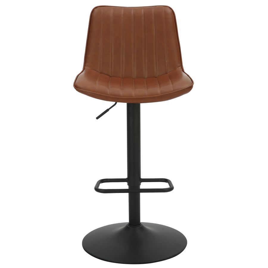 Kosi Adjustable Air-Lift Stool, set of 2, in Saddle and Black - Image 5