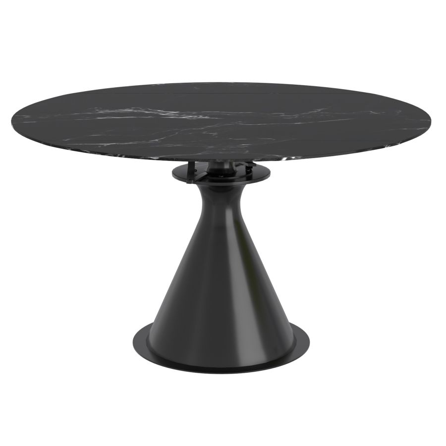 Calisto/Signy 7pc Dining Set in Black Table with Ivory Chair - Image 12