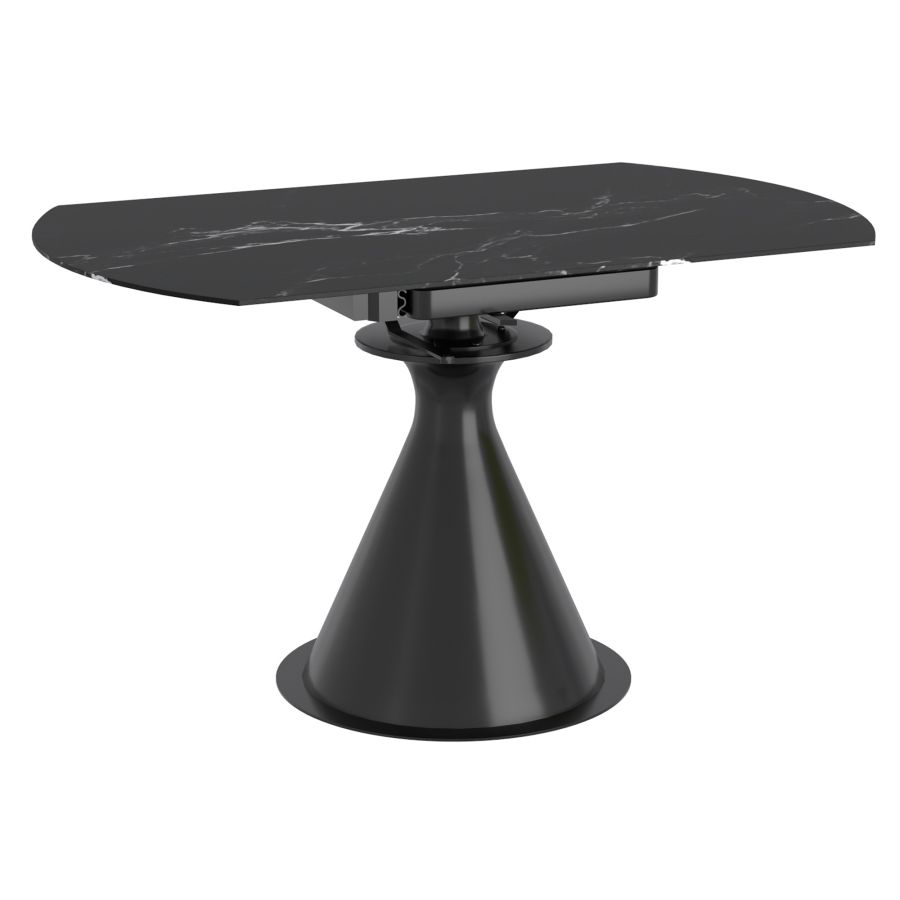 Calisto/Signy 7pc Dining Set in Black Table with Ivory Chair - Image 11