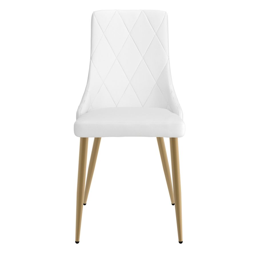 Godiva/Antoine 7pc Dining Set in Ivory with White Chair - Image 6