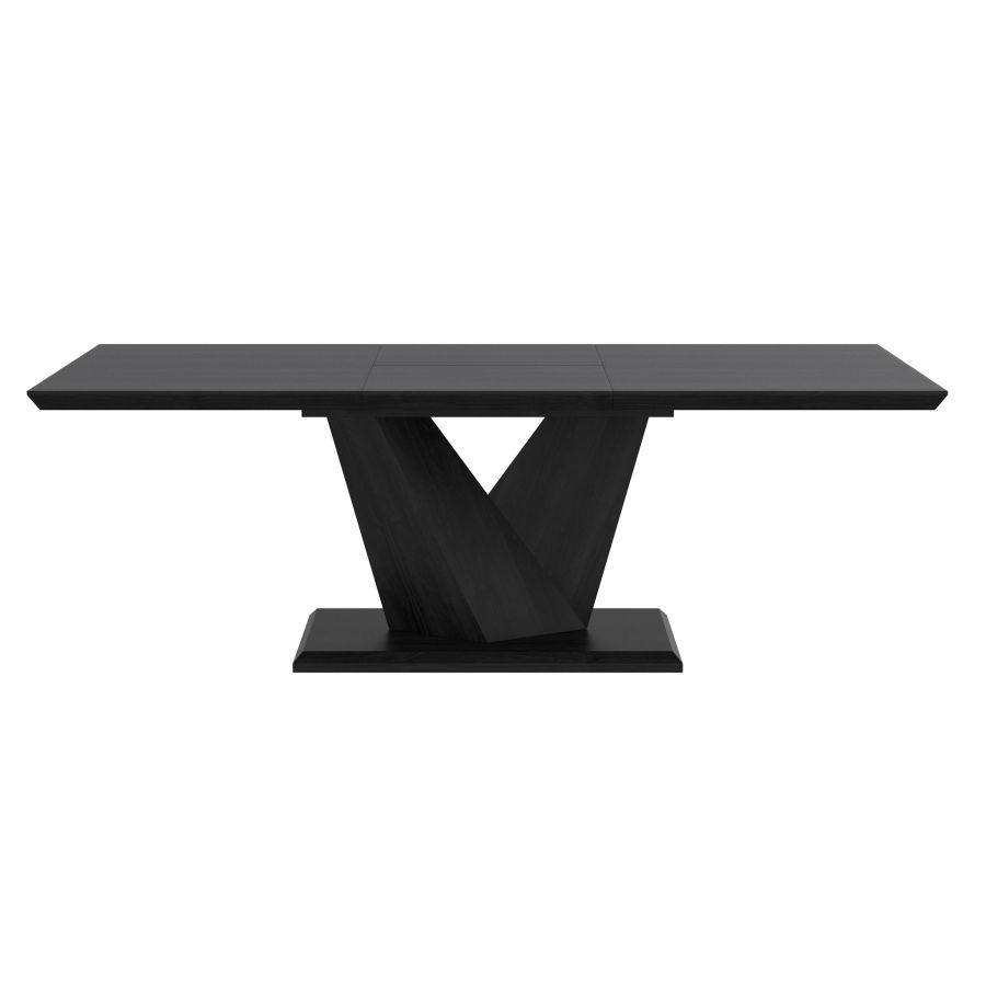 Eclipse/Koda 7pc Dining Set in Black Table with Beige Chair - Image 11