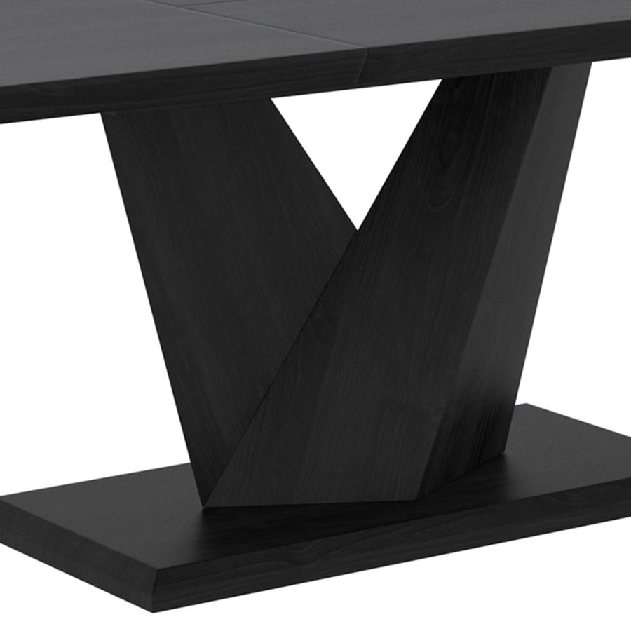 Eclipse/Koda 7pc Dining Set in Black Table with Beige Chair - Image 9