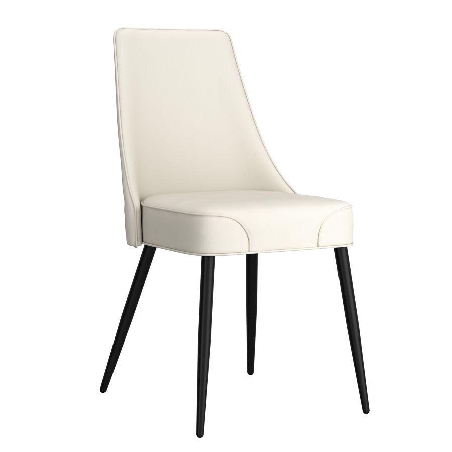 Eclipse/Koda 7pc Dining Set in Black Table with Beige Chair - Image 7