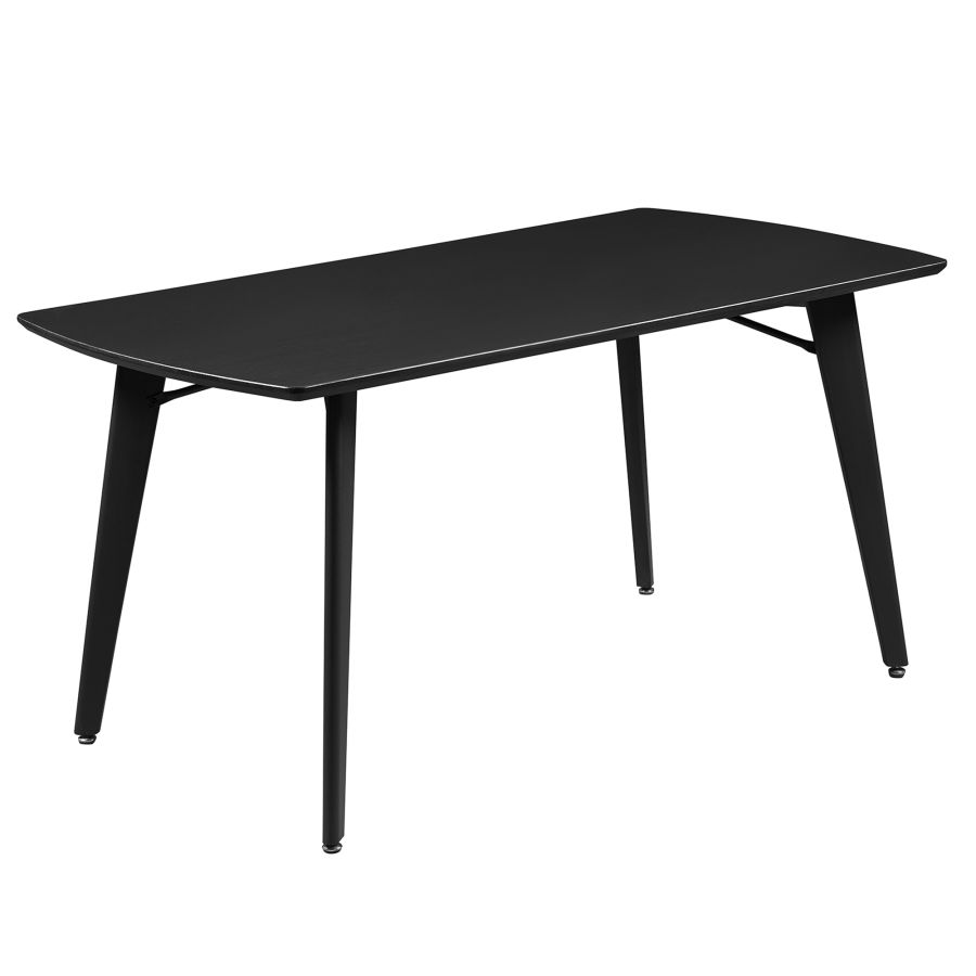 Leon/Kash 5pc Dining Set in Black Table with Saddle Chair - Image 12