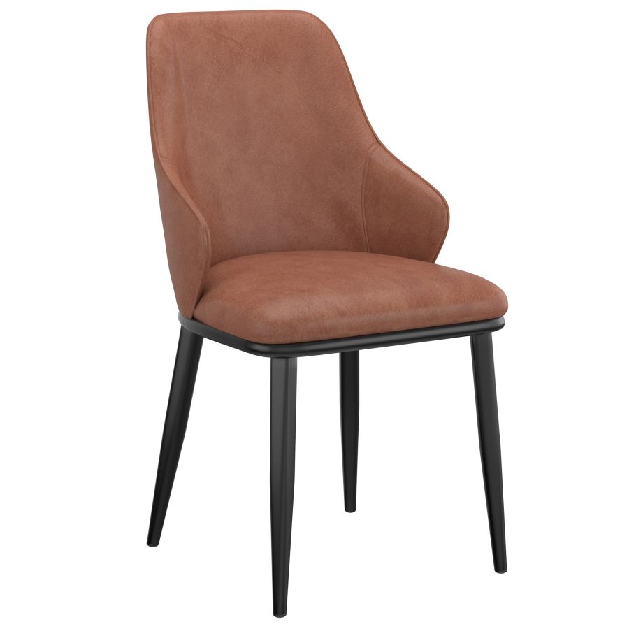 Leon/Kash 5pc Dining Set in Black Table with Saddle Chair - Image 7