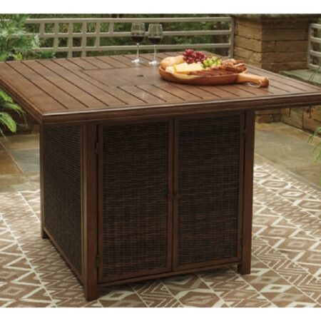 Paradise Trail Bar Table with Fire Pit